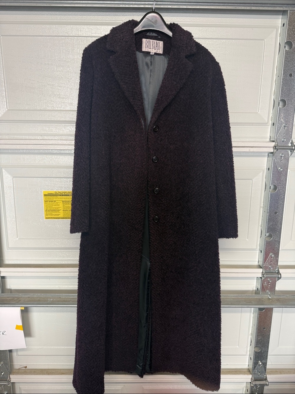 bill blass Dark Purple Teddy Trench Coat